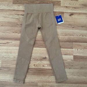 JoyLab High-Rise Seamless Ribbed 7/8-Length Legging (Sand) Size Small NWT